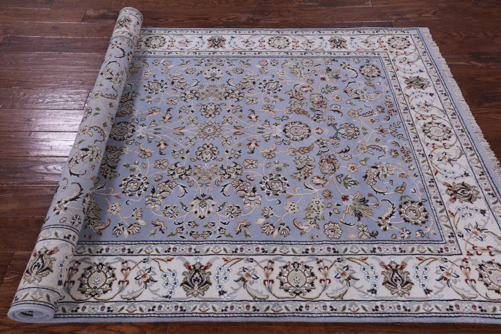 Wool & Silk Persian Nain Handmade Rug 4' 9" X 6' 10" - Q14729
