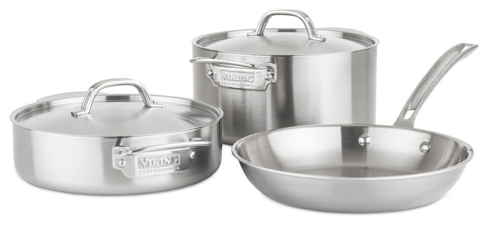 Viking Professional 5-ply 7-piece Cookware Set - Satin