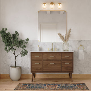 The Richmond Bathroom Vanity, Walnut, 48", Single Sink, Freestanding