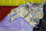 "Cat Martini" Painting Print on Wrapped Canvas, 30"x20"