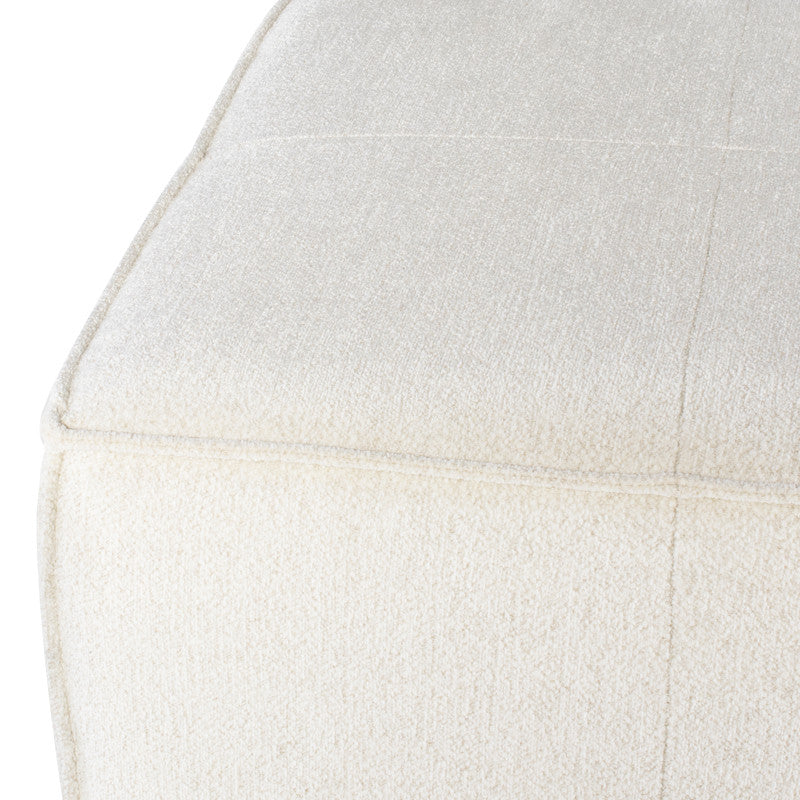 Santina Coconut Fabric Sofa Ottoman