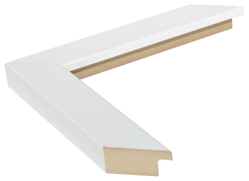 Ellis Framed Wall Mirror, White, 28"x24"