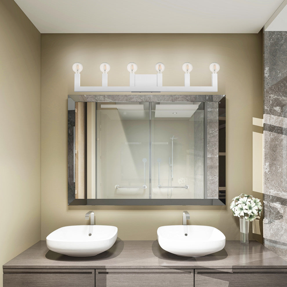 Livex Lighting Solna 6 Light Polished Chrome ADA Extra Large Vanity Sconce