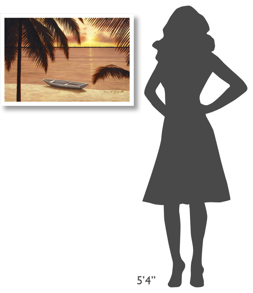 "Amber Palms" Digital Paper Print by Diane Romanello, 32"x22"