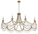 Kameron 10-Light Chandelier, Warm Brass