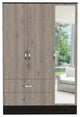 Mirrored Armoire Draggo, Bedroom, Black / Light Gray