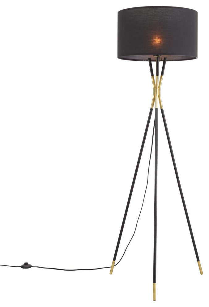 Floor Lamp Light, Black, Metal, Modern, Mid Century Cafe Bistro Hospitality