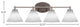 Capri 4-Light Bath Bar, Brushed Nickel/White Matrix