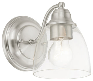 Brushed Nickel Transitional, Colonial, Vanity Sconce