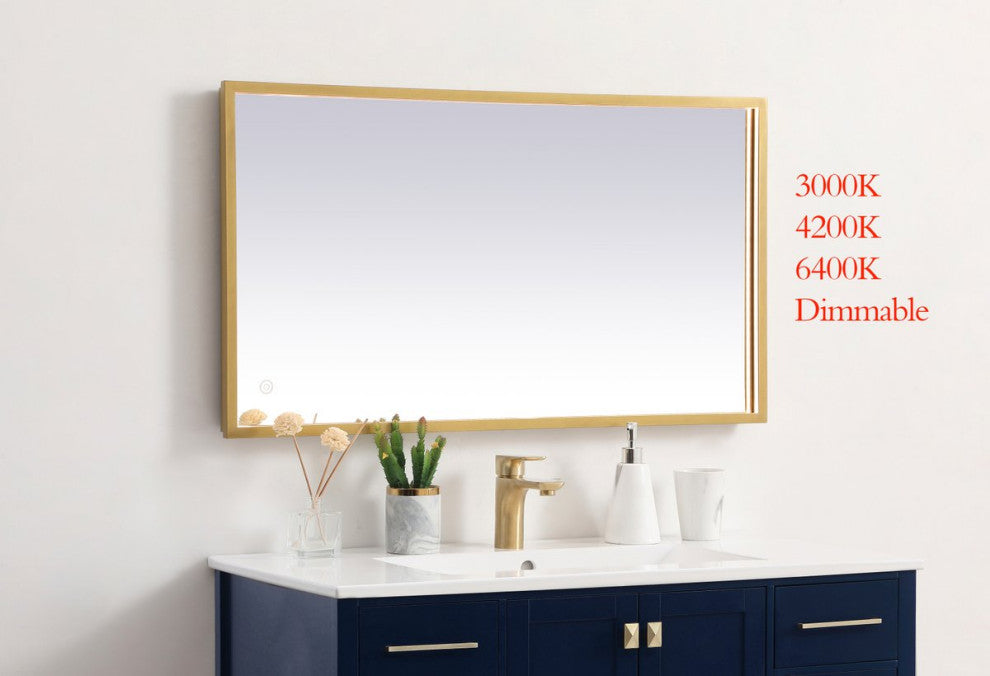 Modern Brass Led Mirror