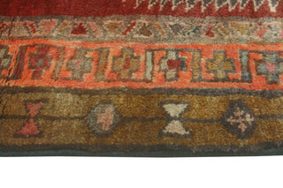 Fine Vintage Distressed Behice Burgundy/Charcoal Runner, 3'4 x 9'2