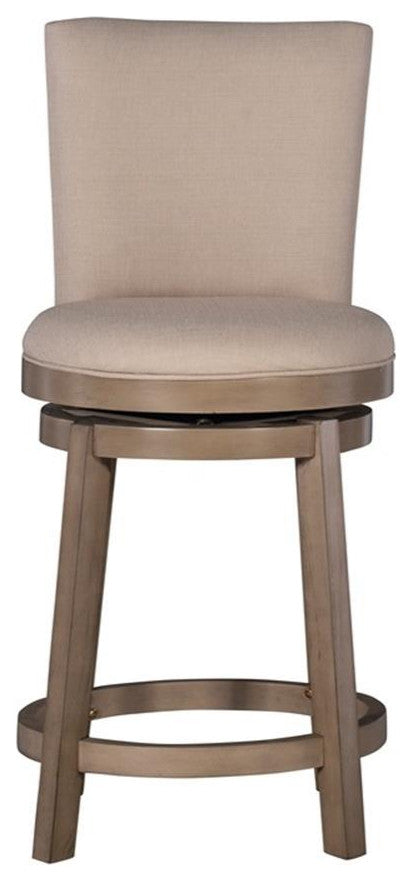 Home Square 26.25" Wood Counter Stool in Brown Finish - Set of 2