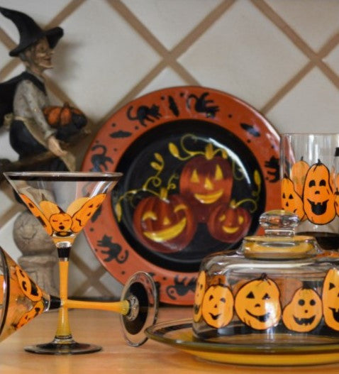 Pumpkin Family Martini, Set of 2