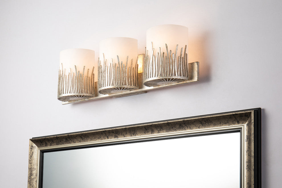 Sawgrass 3 Light Bath Vanity Light in Antiqued Silver