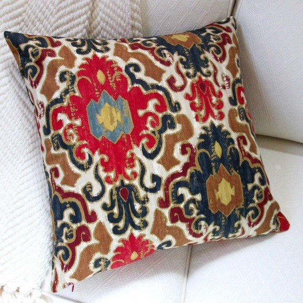 Indoor Toroli Jewel Or Aqua Venetian Style Antique 20x20 Throw Pillow