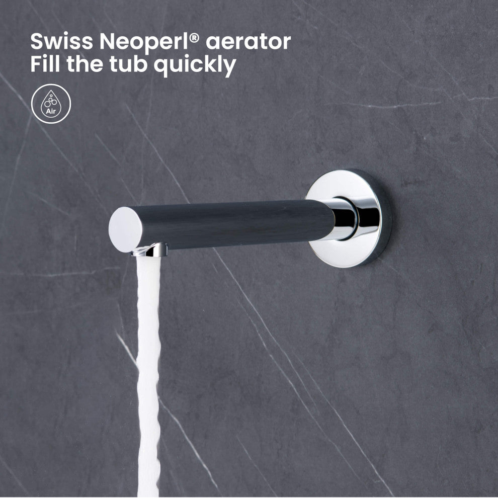 Ceiling Mounted 3-Function Shower System, Rough, Valve, Chrome