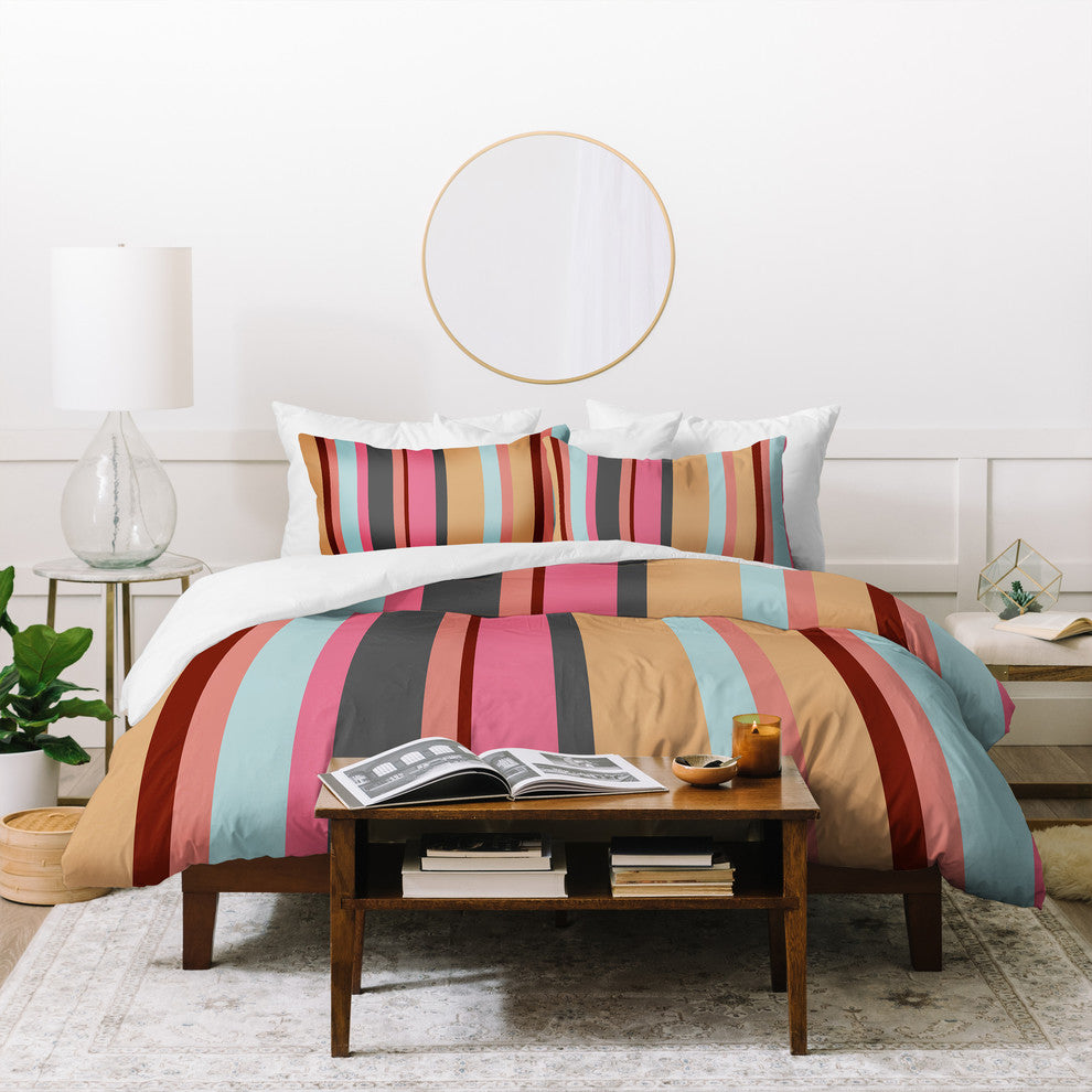 Natalie Baca Baja Mexicali Stripe Duvet Cover Set, Queen