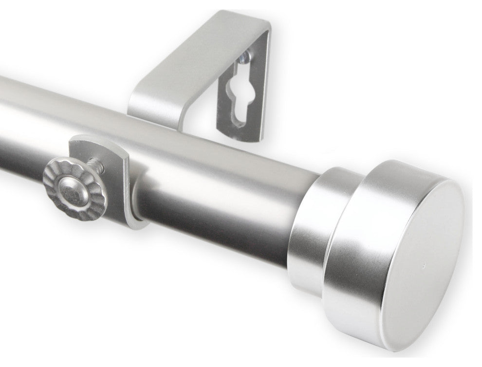 Bonnet 1" Curtain Rod, Satin Nickel, 18-28"