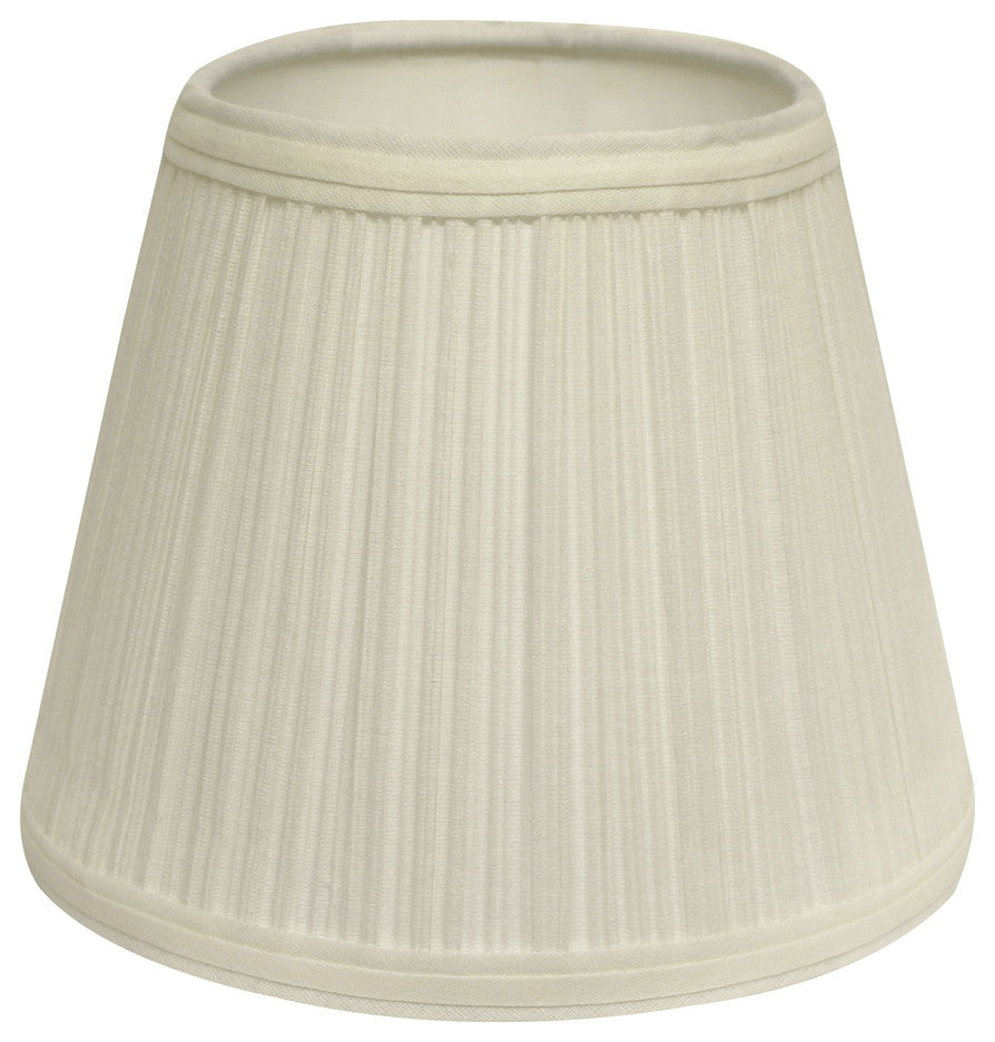 12" White Empire Hardback Slanted Broadcloth Lampshade UF