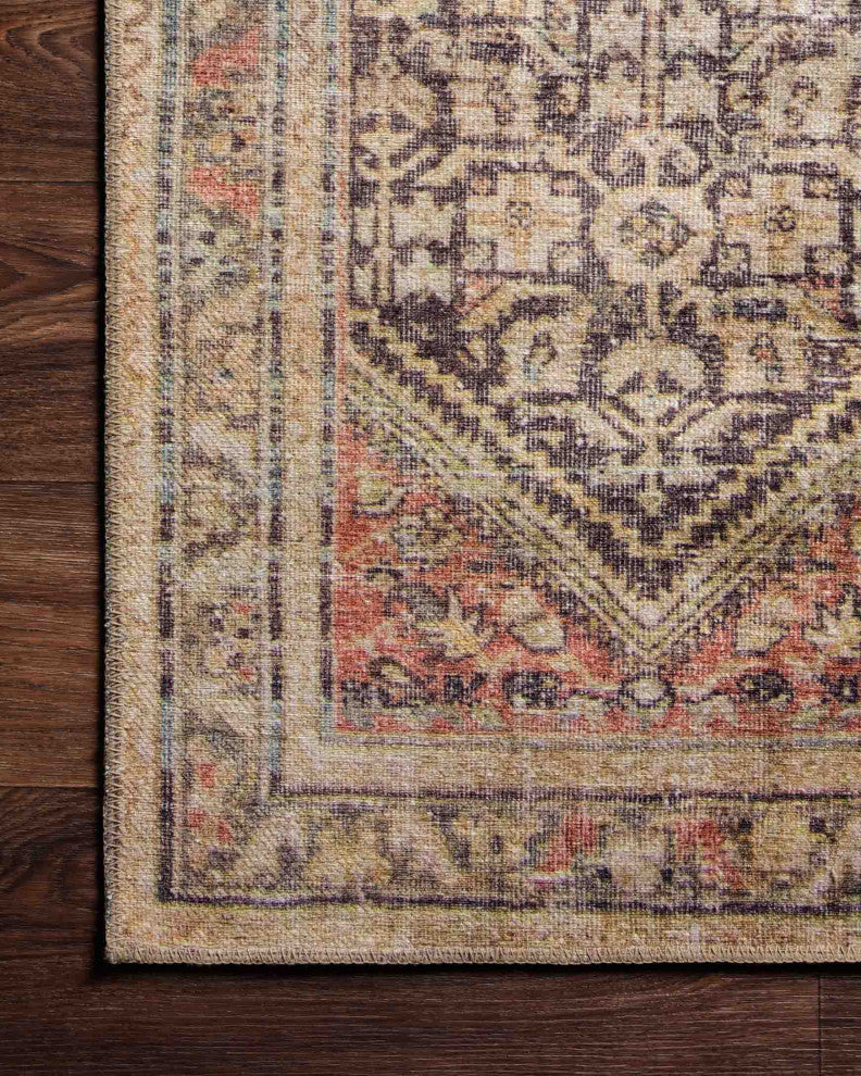 Printed Loren LQ-17 Charcoal/Multi Area Rug, 2'3"x3'9"
