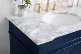 Weston Single Bathroom Vanity Set, Blue, 36