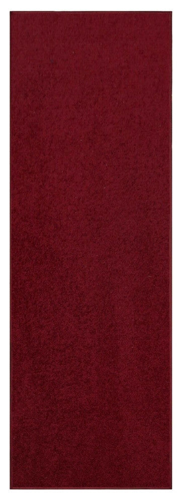 Furnish My Place Burgundy 4' x 28' Solid Color Rug Runner Made In Usa