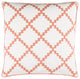 Surya Parsons PR-008 20"x20" Pillow Kit, White/Burnt Orange