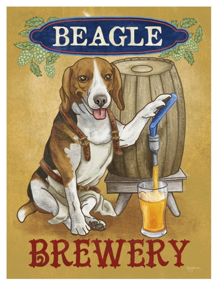 "Beer Dogs IV" Digital Paper Print by Mary Urban, 32"x42"