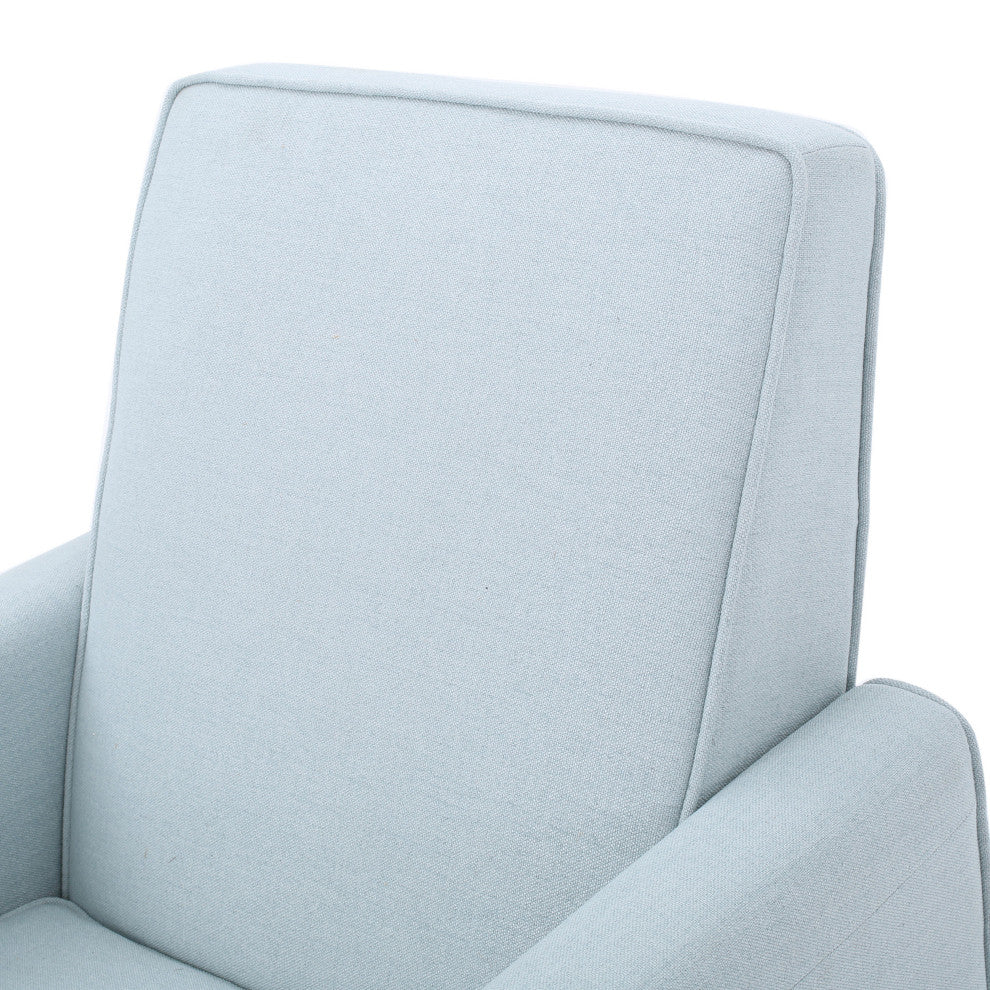 GDF Studio Hinus Indoor Upholstery Club Chair Recliner, Light Sky