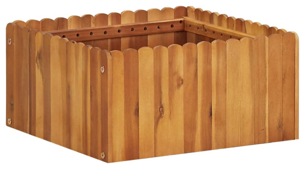 vidaXL Garden Raised Bed 19.6"x19.6"x9.8" Solid Acacia Wood