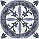 "Downtown II Indigo and Cream" Digital Paper Print by Silvia Vassileva, 38"x38"
