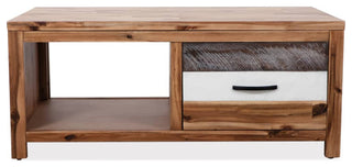 vidaXL Coffee Table End Table Accent Sofa Table Solid Wood Acacia 35.4 Inch