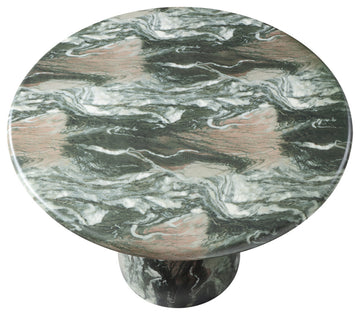Cosenza Concrete Dining Table, Green, 36" W X 36" D X 30" H, Marble Finish