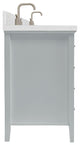 Ariel Kensington 60" Double Rectangle Sink Bathroom Vanity, Carrara Quartz
