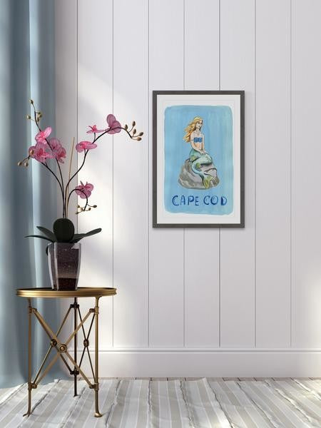 "Siren of Cape Cod" Framed Painting Print, 12"x18"
