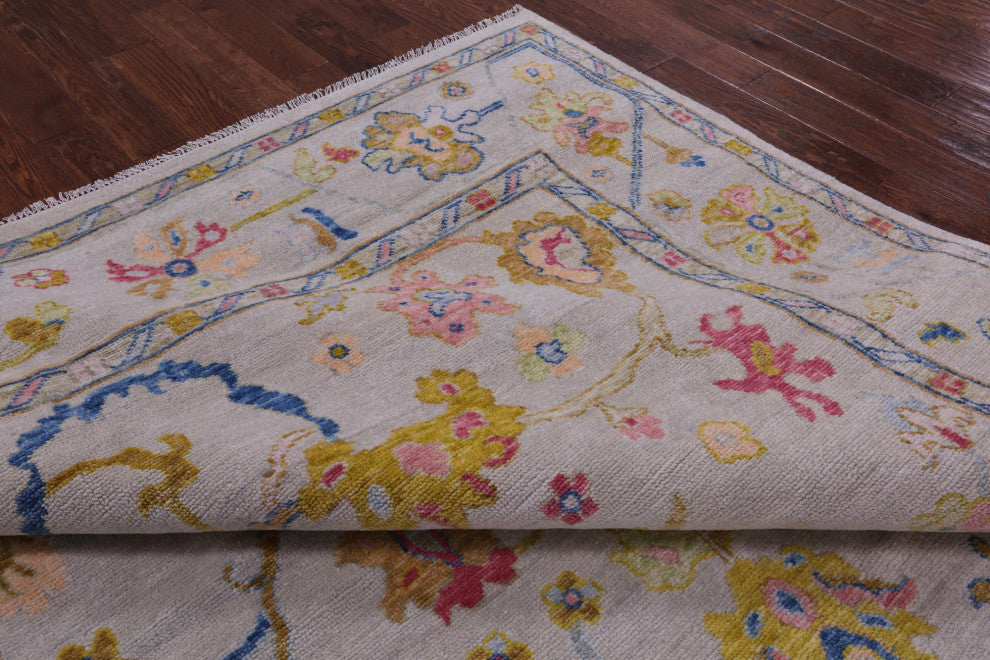 8' 9" X 12' 2" Turkish Oushak Hand-Knotted Wool Rug - Q14818