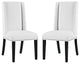 White Baron Dining Chair Vinyl Set of 2
