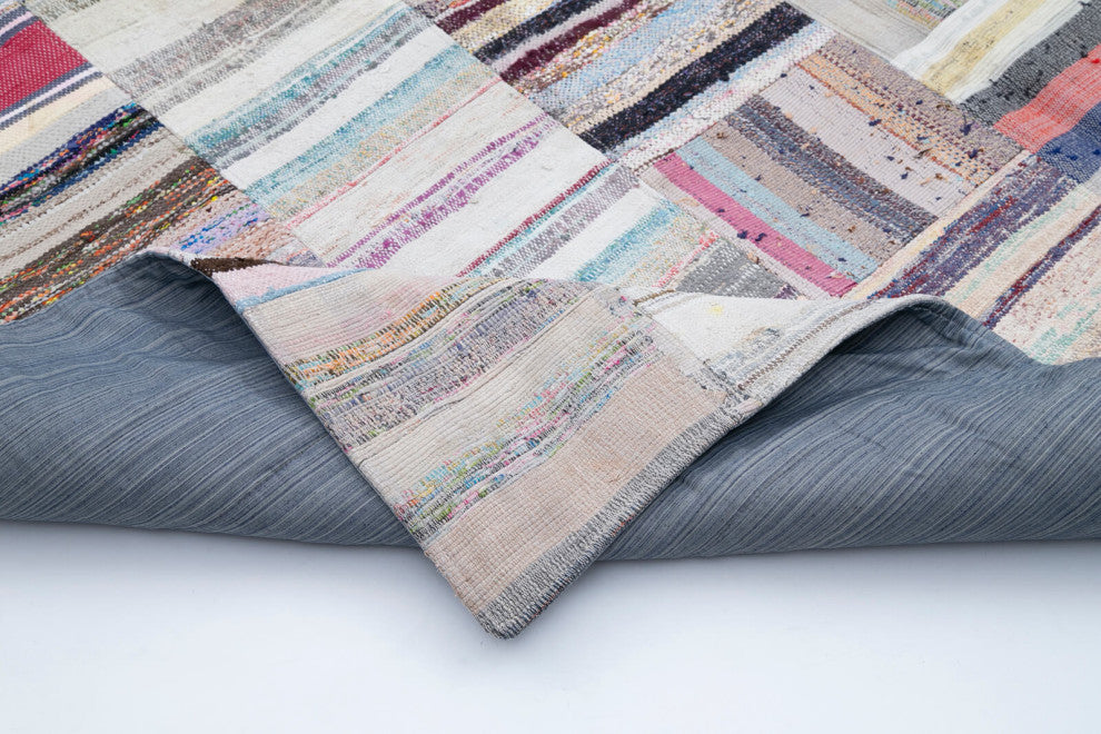Rug N Carpet - Handmade Anatolian 7' 5'' x 11' 7'' Rustic Patchwork Kilim Rug