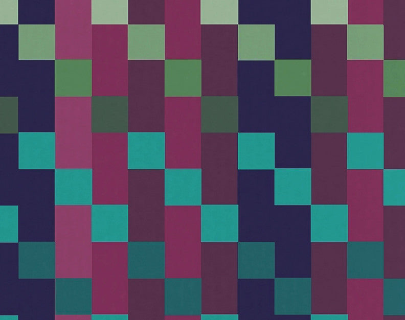 Mad for Plaid Geometric Print Hand Towel, Purple