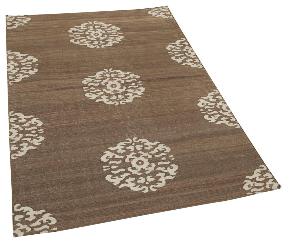 Rug N Carpet - Handmade Wool 3' 7'' x 5' 5'' Flatweave Dhurrie Kilim Rug