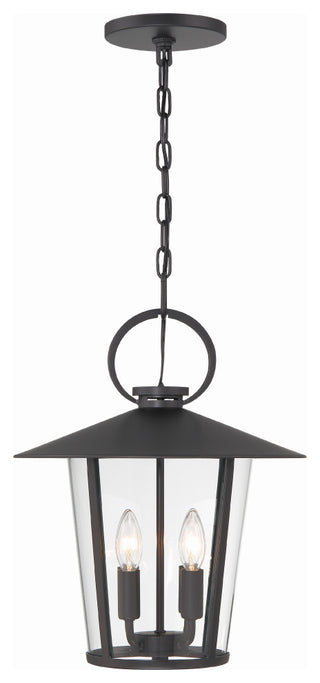 Andover 4-Light Outdoor Chandelier, Matte Black