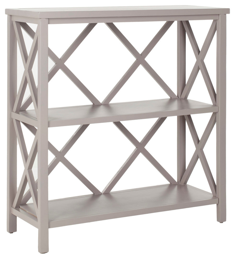 Safavieh Liam 2 Tier Open Bookcase, Quartz Gray