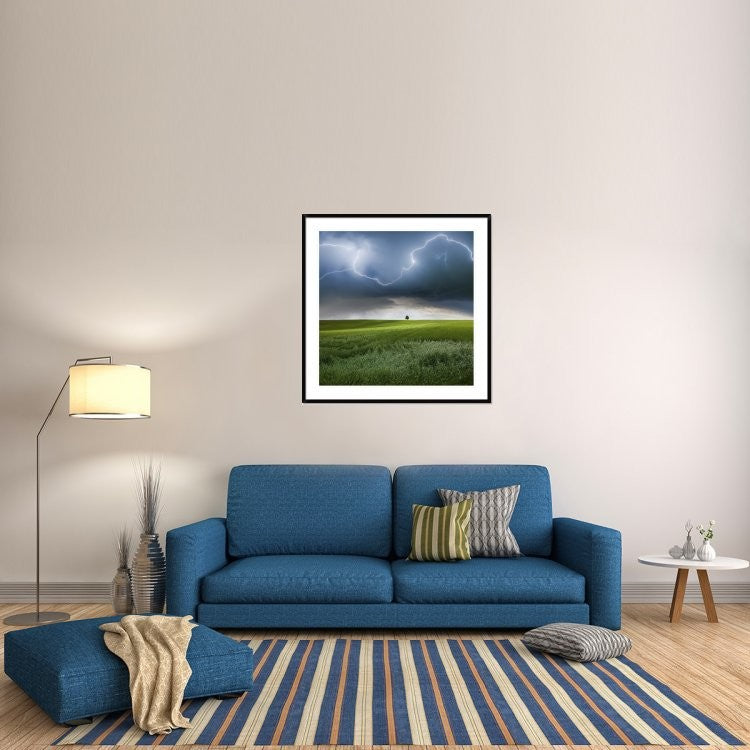 "Someplace In Summer" Framed Digital Print by Franz Schumacher, 44x44"