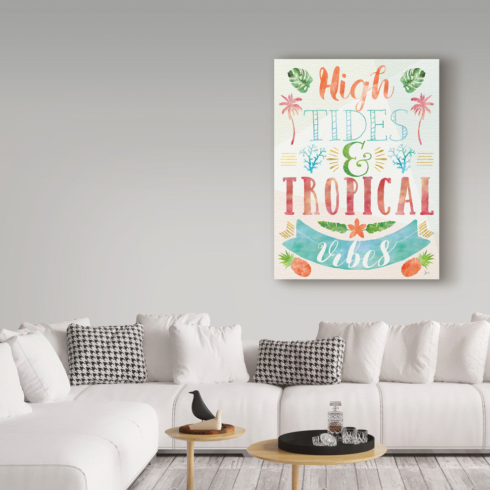 Jess Aiken ''Words Of Paradise Iii'' Canvas Art, 14"x19"