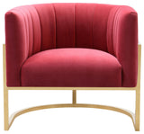 TOV Furniture Magnolia Hot Pink Velvet Chair
