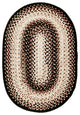 Homespice Decor - 22 x 72" Oval Black Mist Ultra Durable Braided Runner