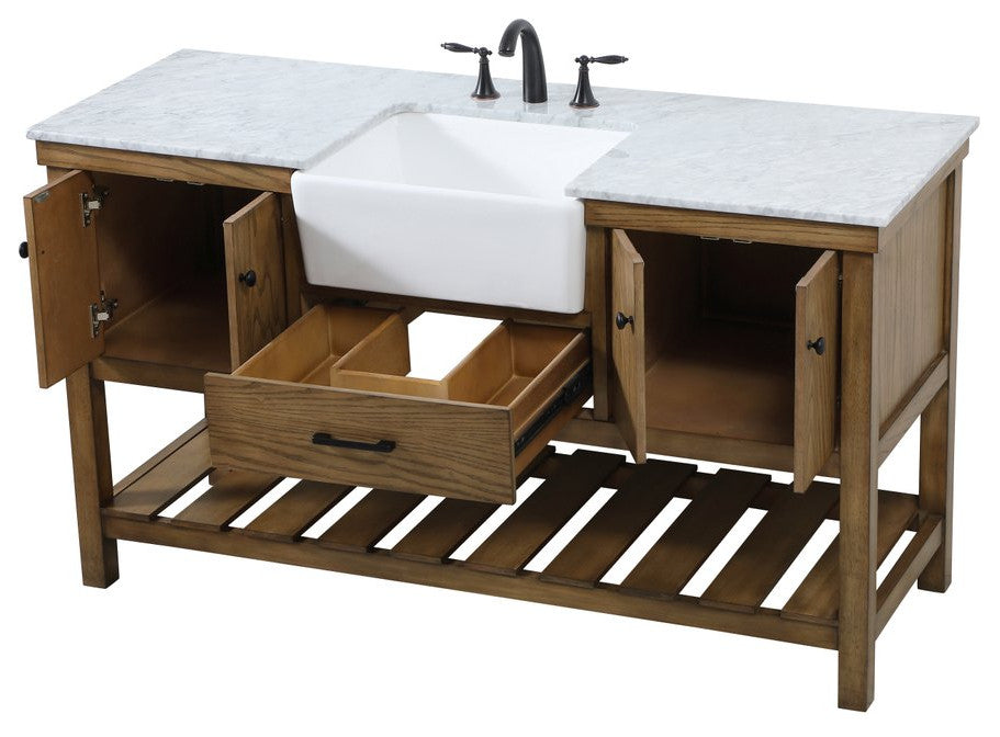 Home Living 22" Farmhouse Driftwood-Light Bathroom Vanity