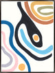 24x32 Colorful Lines II, Framed Artwork, Espresso