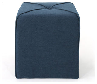 GDF Studio Tammy Fabric Square Ottoman, Navy Blue