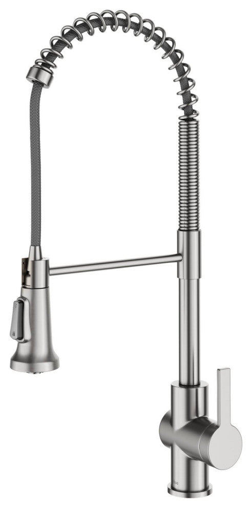 Britt Commercial Style 3-Function Pull-Down 1-Handle 1-Hole Kitchen Faucet, Spot-Free Stainless Steel (Model Kpf-1691sfs)
